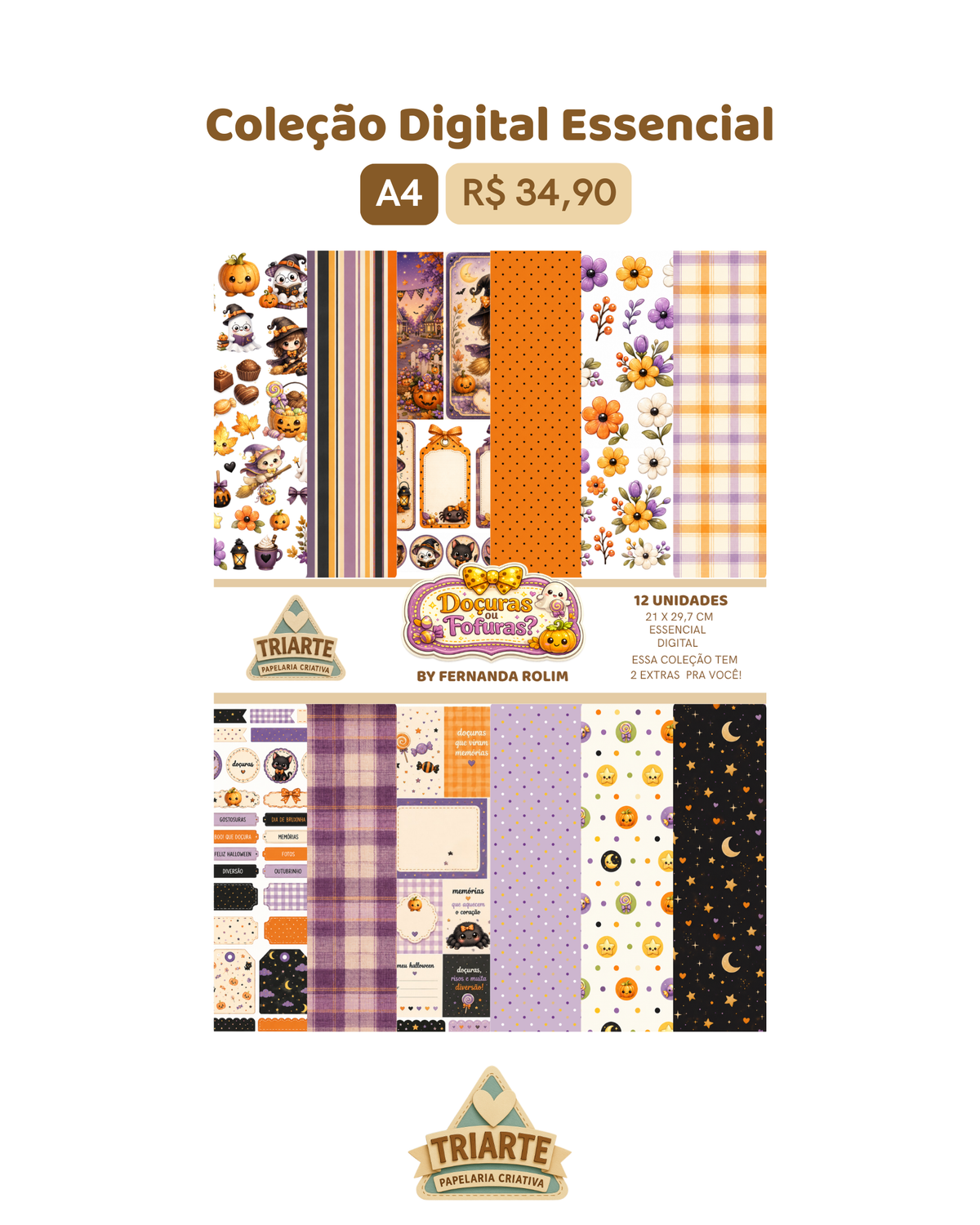 Coleção Digital Essencial Hallowen – Doçuras ou Fofuras? | Collab Fernanda Rolim