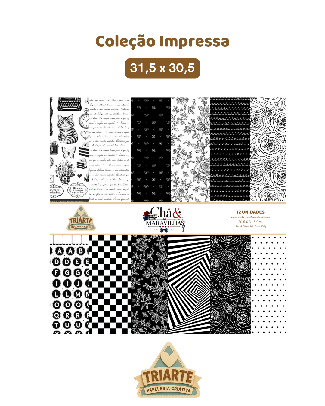 Coleção Impressa Chá & Maravilhas 30x30