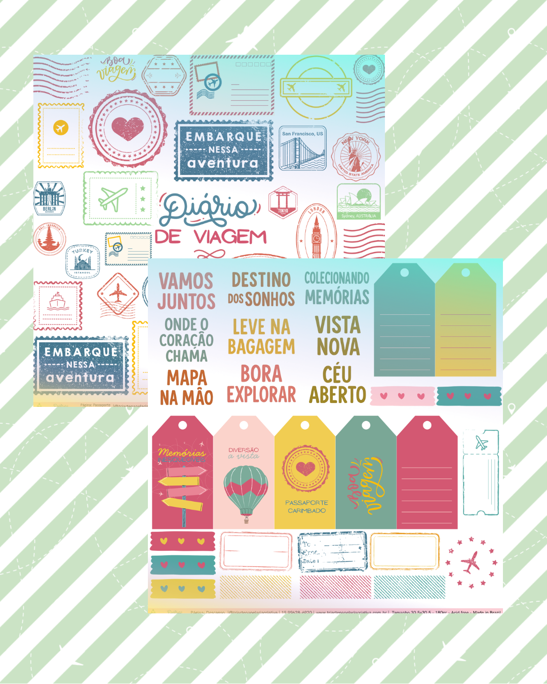 Coleção Impressa Diário de Viagem (30,5x30,5cm)