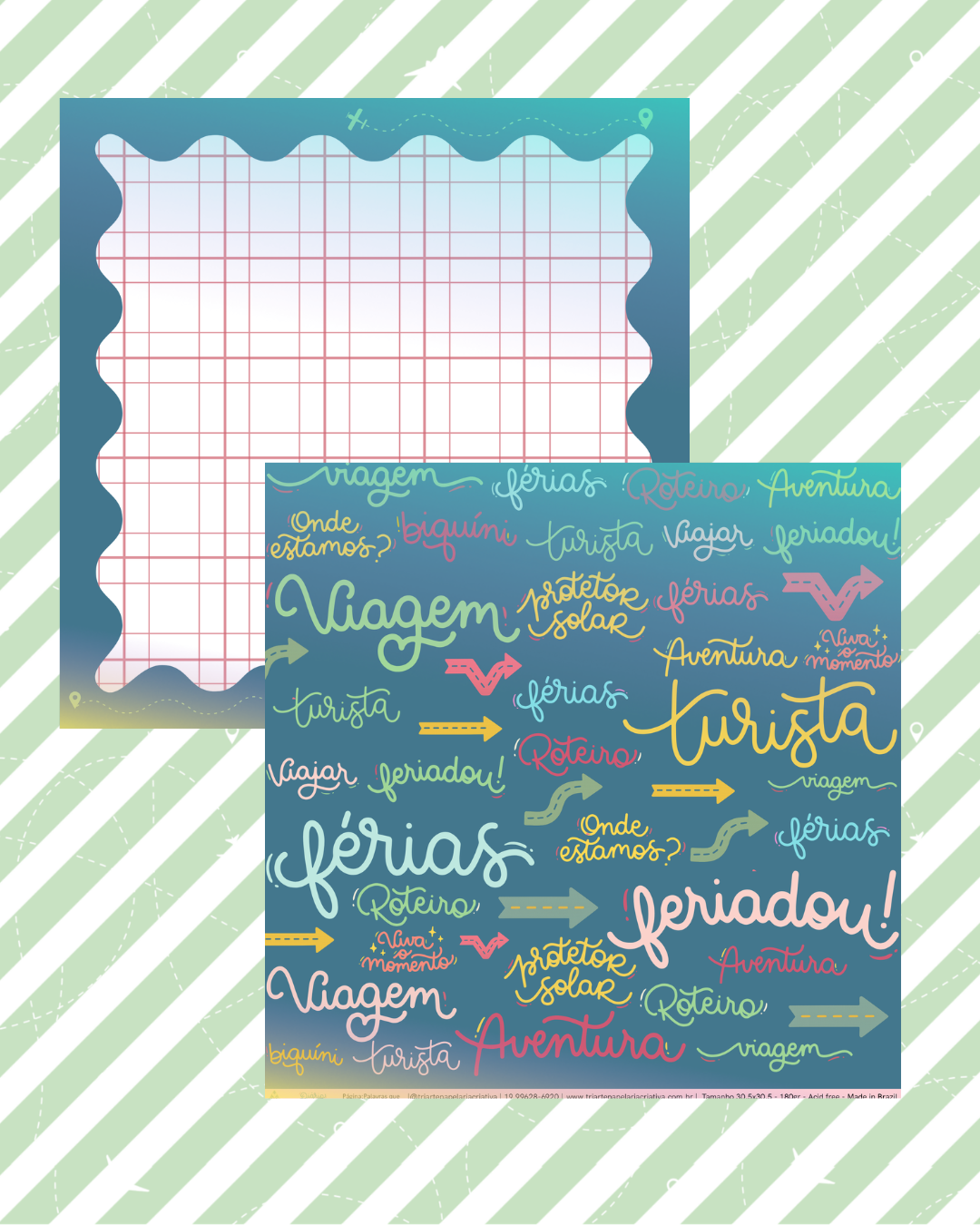 Coleção Impressa Diário de Viagem (30,5x30,5cm)