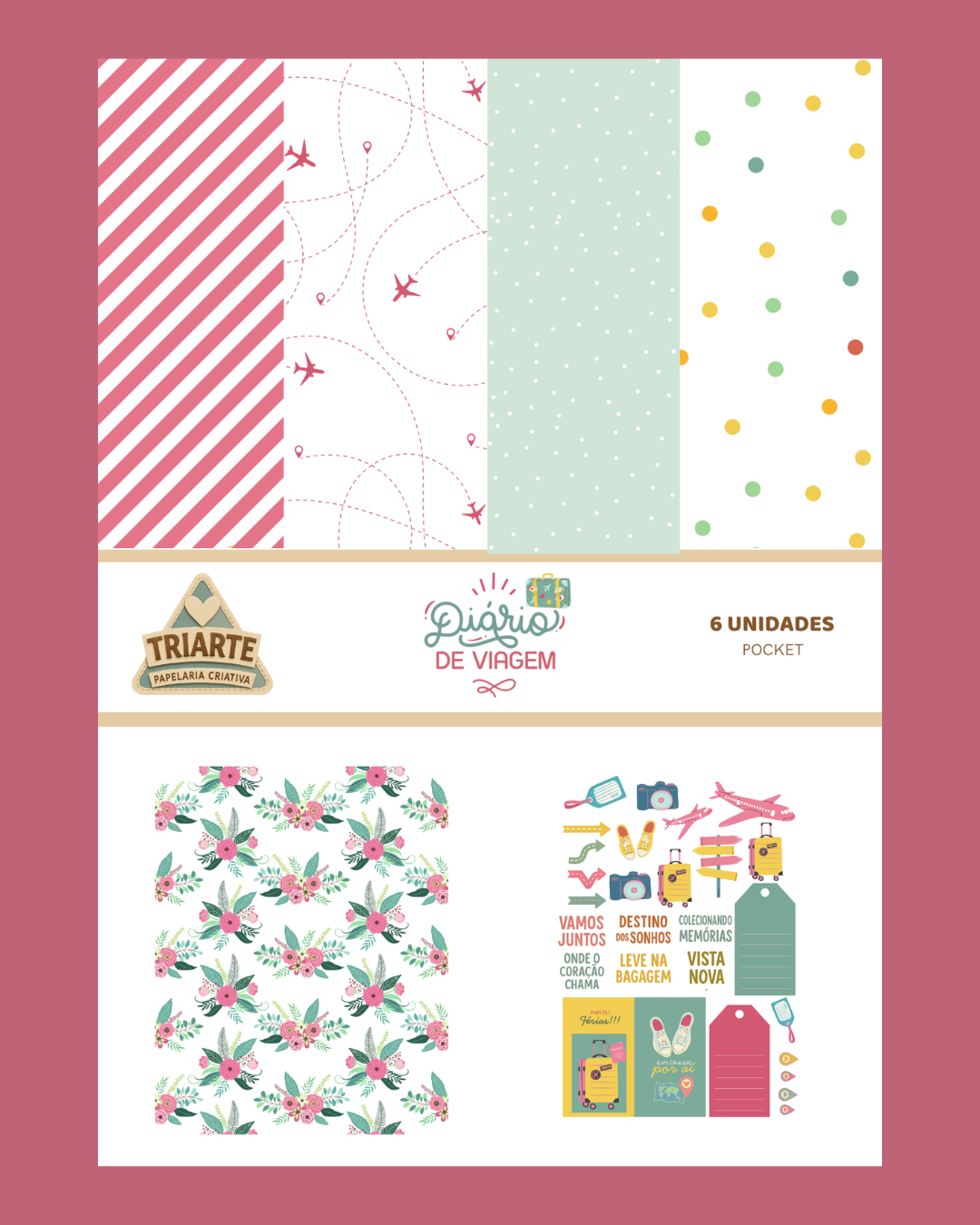 Coleção Digital Pocket Diário de Viagem -  Collab Aulão Universo Scrap