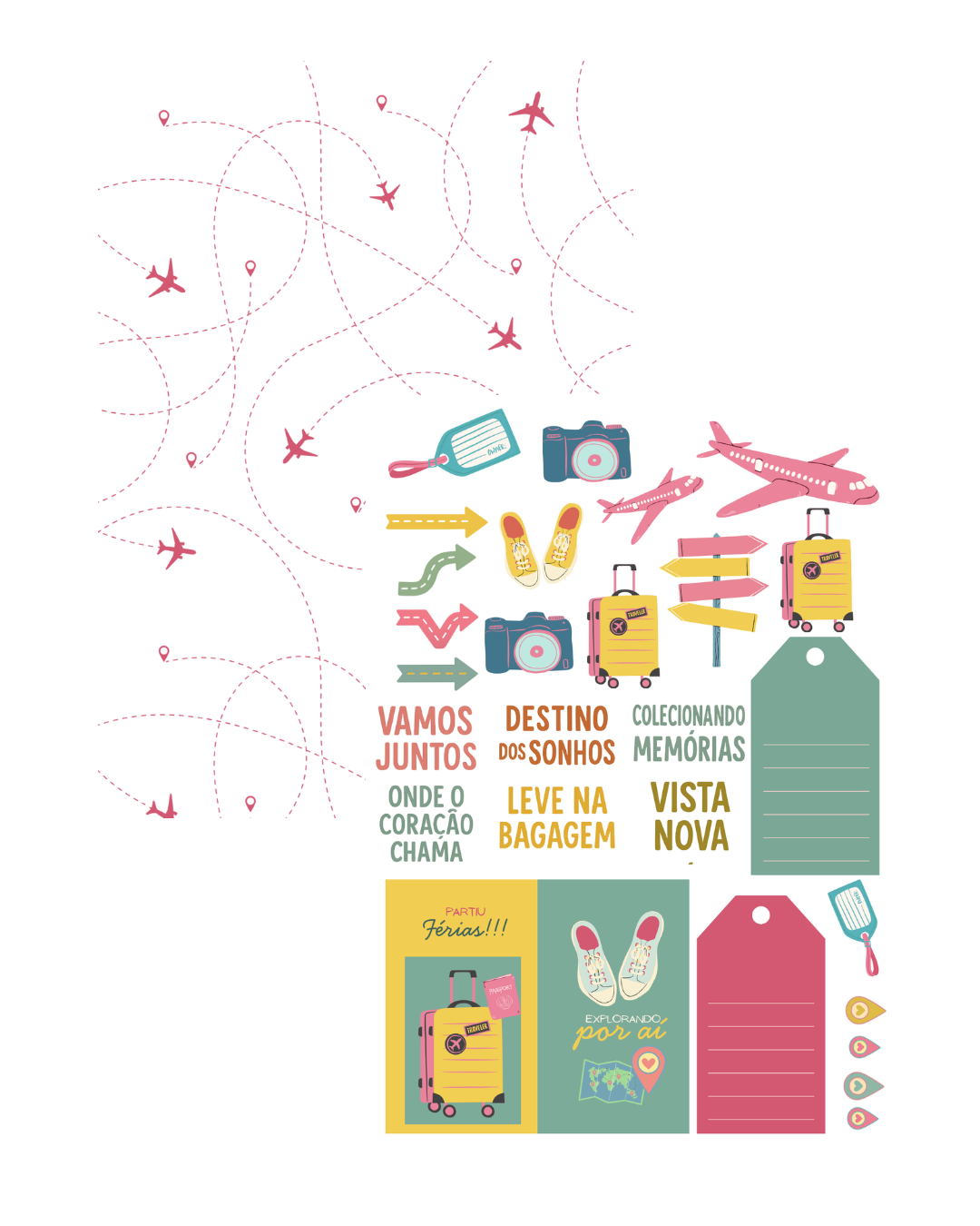 Coleção Digital Pocket Diário de Viagem -  Collab Aulão Universo Scrap