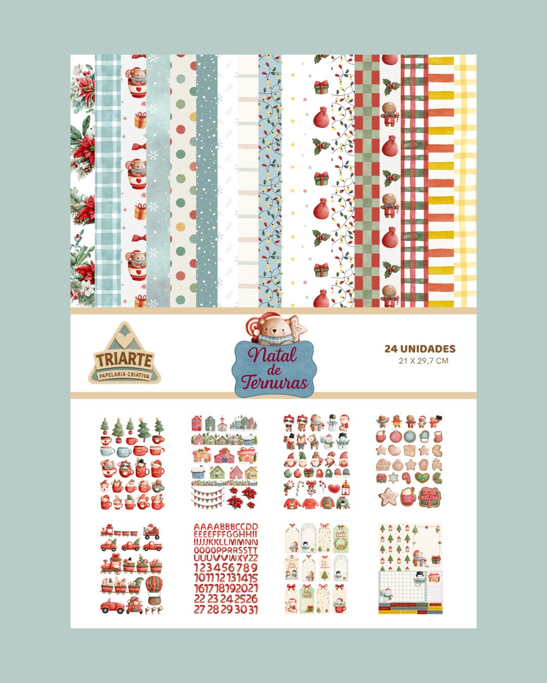 Coleção Digital de Scrapbook Natal de Ternuras | Kit Clássico Triarte