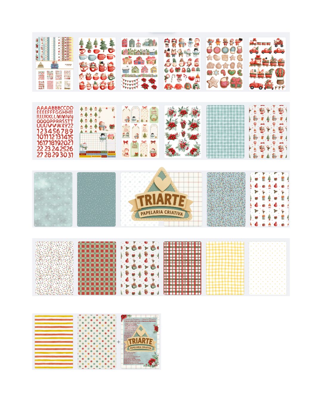 Coleção Digital de Scrapbook Natal de Ternuras | Kit Clássico Triarte