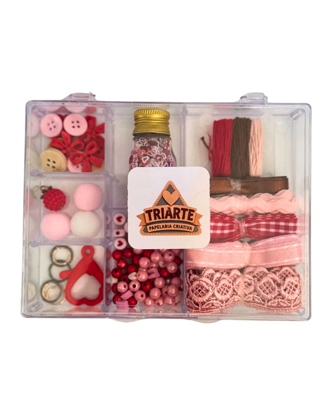 Caixinha de Embellishments (Aviamentos) – Coleção Cartas de Amor