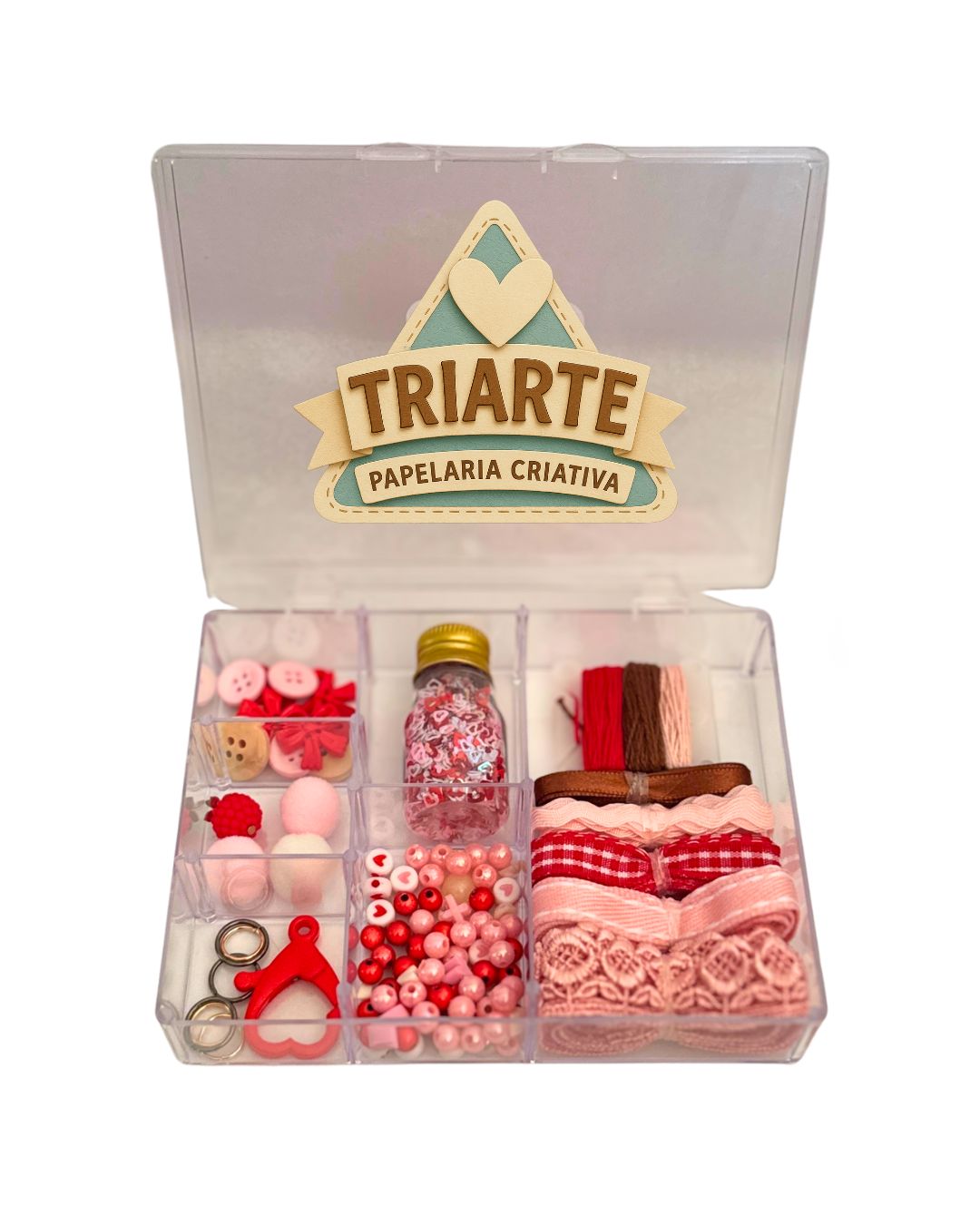 Caixinha de Embellishments (Aviamentos) – Coleção Cartas de Amor