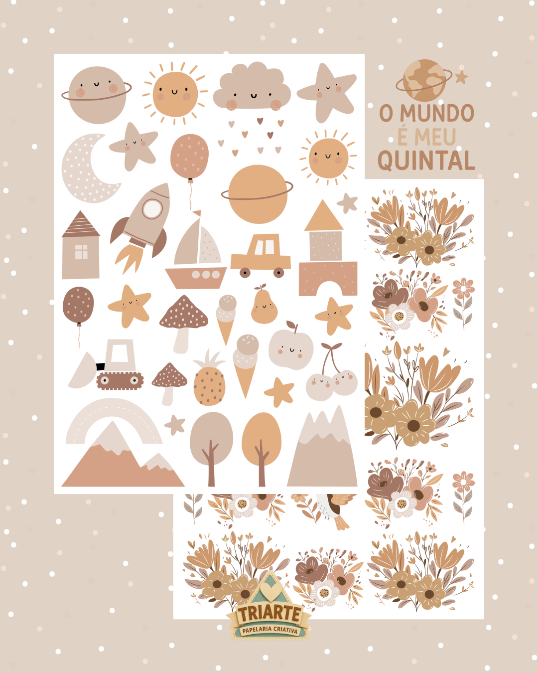 Coleção Digital Clássica Mundo no Quintal – Scrapbook Infantil